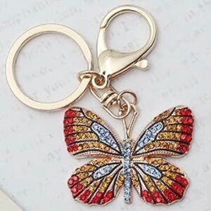 Butterfly keychain, embellished